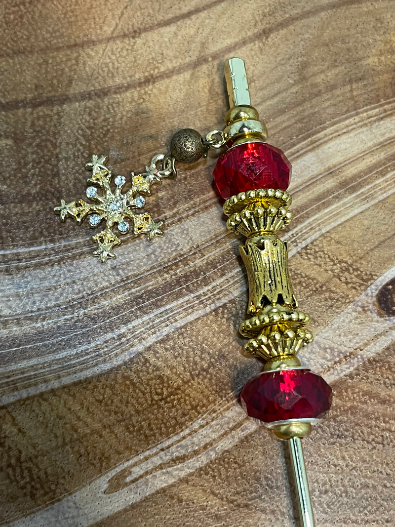 Red Star with Bling Charm