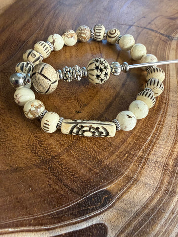 Bone Bracelet Set and Cigar Poker or cigar poker