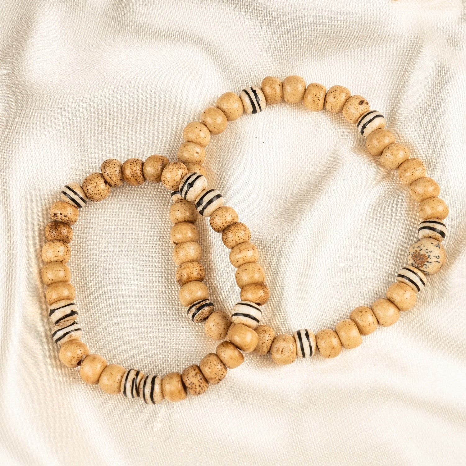 Light Brown and Dark Brown Wooded Bracelets