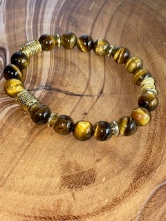 Tiger Eye with Gold Accents "Bright Eyes"