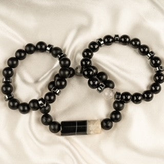 Black Onyx Bracelet Set