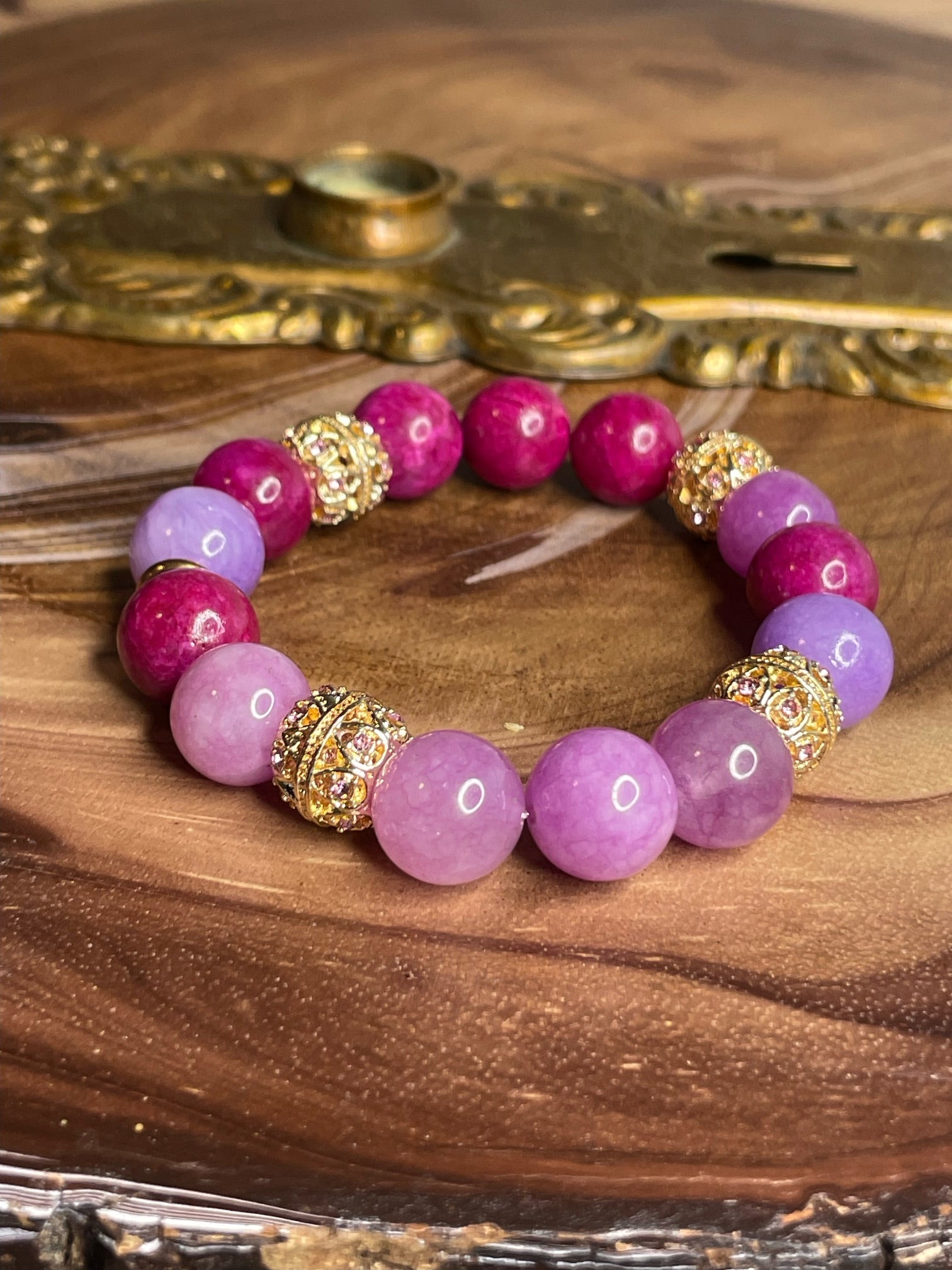 Pink and Fushia with Gold Accents