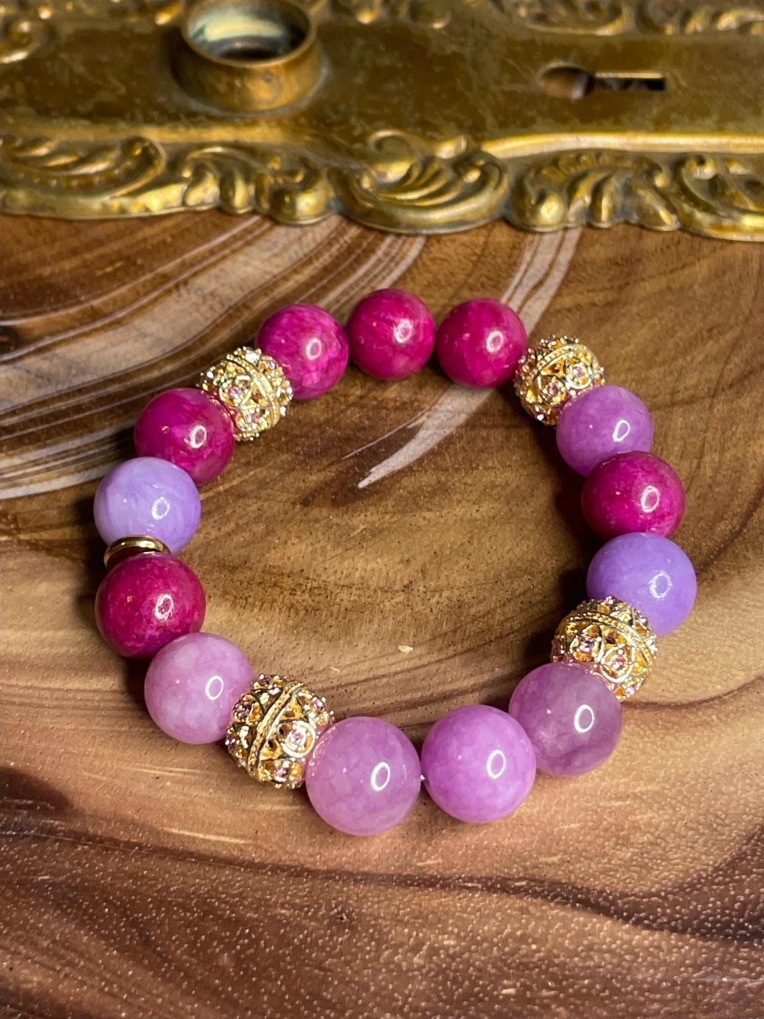 Pink and Fushia with Gold Accents