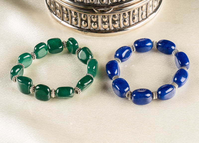Modern bracelets in Jade Green or Blue-Unisex