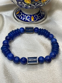 Mason Bracelet Cobalt Beads