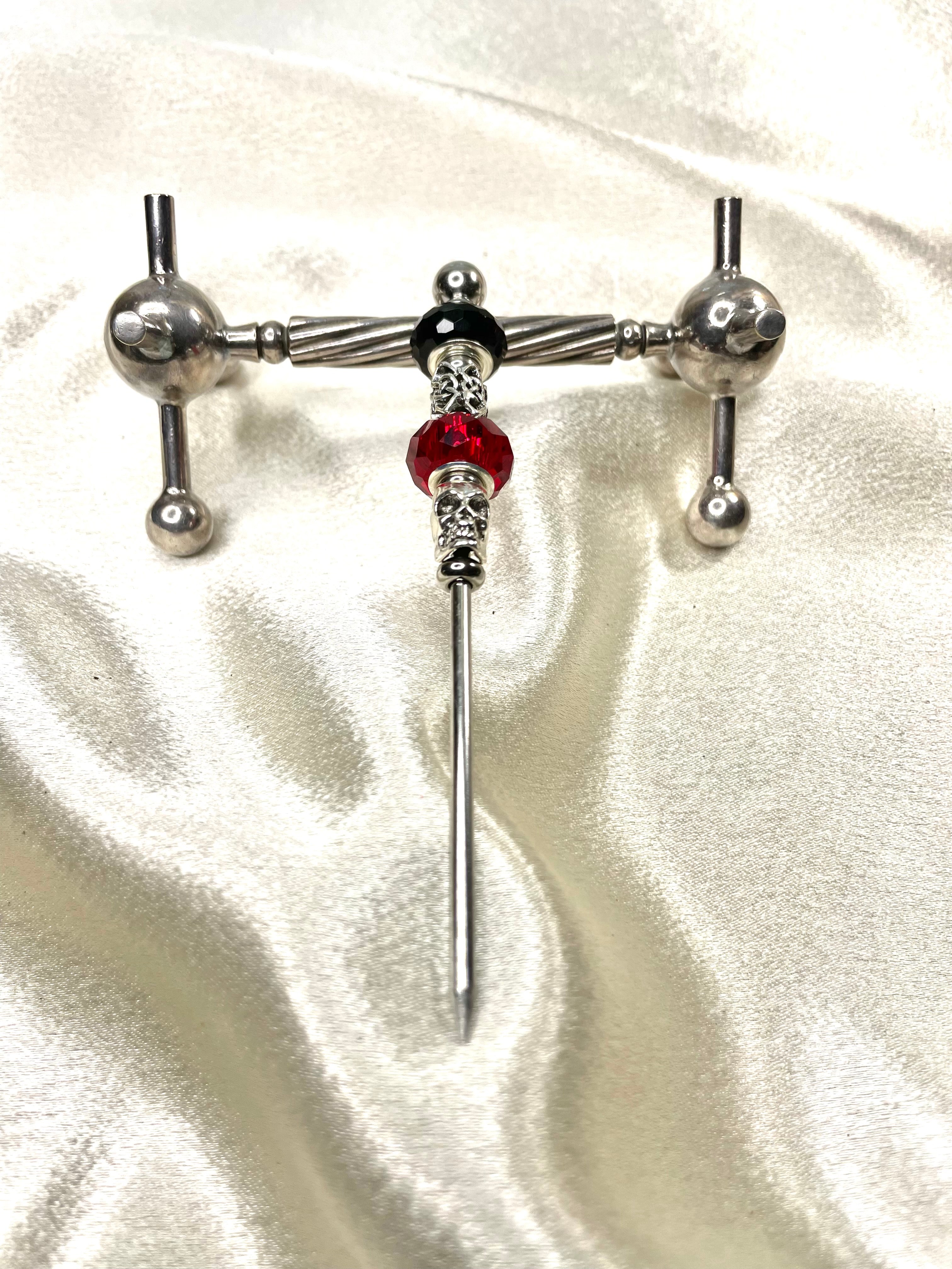 Cris Cross Black and Red Skull