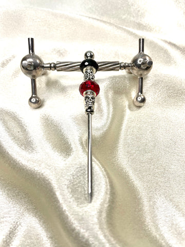 Cris Cross Black and Red Skull