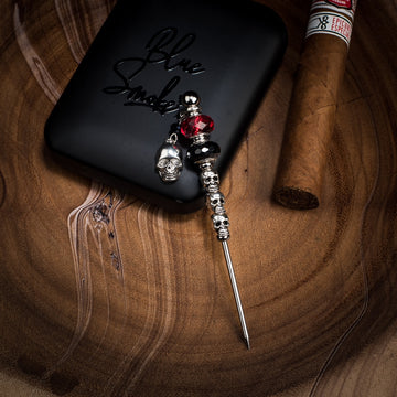 Too Many Skulls Red and Black Cigar Poker