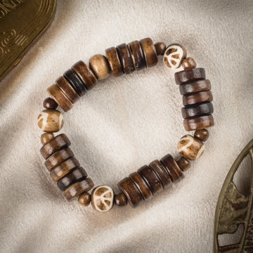 Wood and Bone Bracelet
