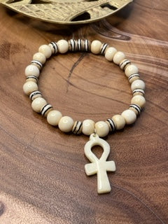 "White Party" Bone Bracelet and Poker Set